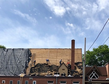 Wind-Damaged Minneapolis Church Roof and Steeple Restored