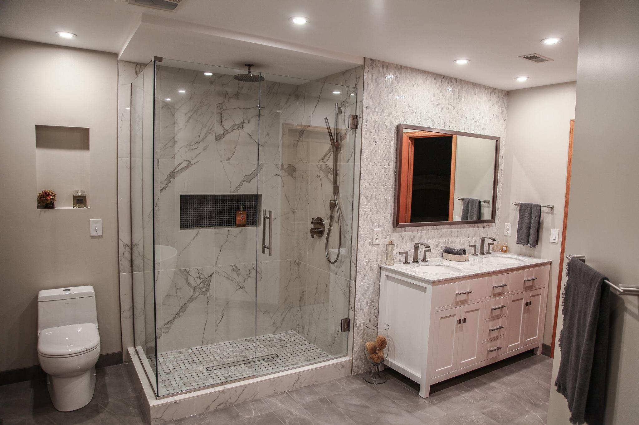 Bathroom remodeling project by A to Z Construction