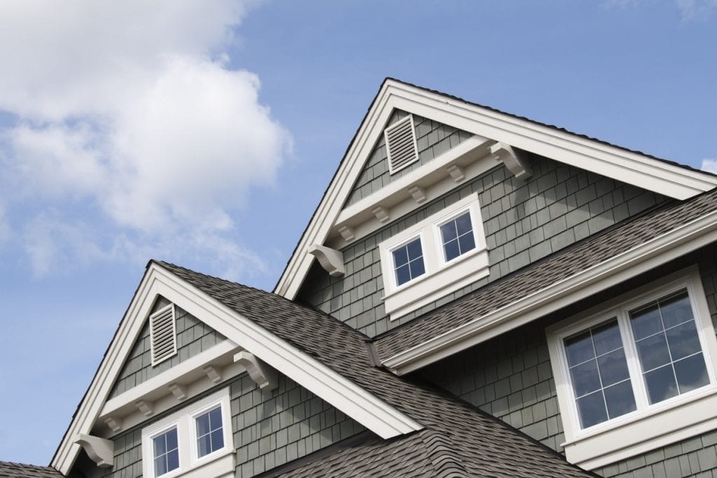 House roof peaks Picture of House and Sky