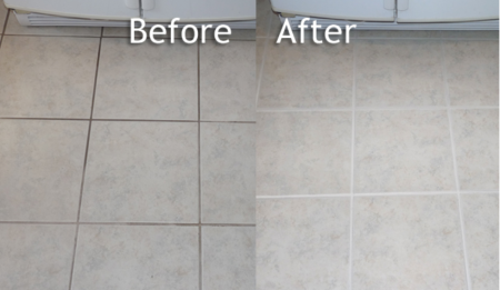 Tile & Grout Cleaning Before & After Image Tile & Grout Cleaning Before & After Image