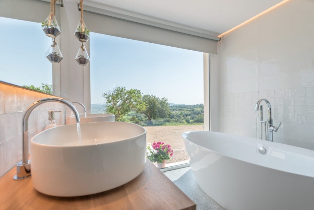 Luxury Bathroom with Large Window