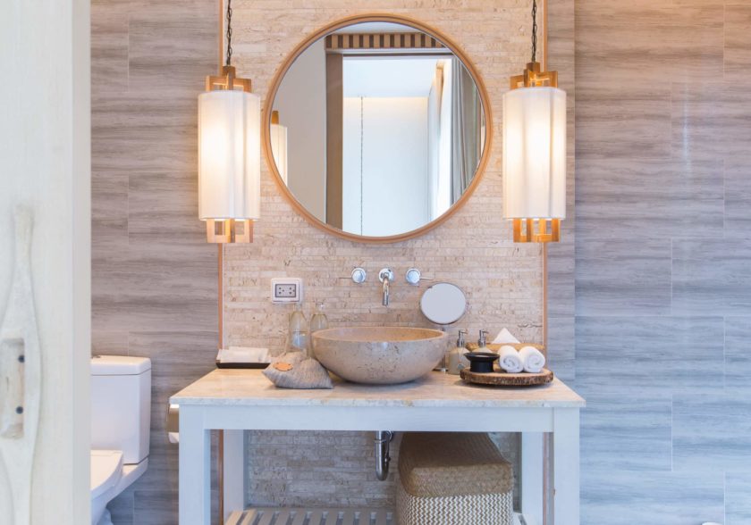 Interior,Of,Bathroom,With,Washbasin,Faucet,And,White,Towel.modern,Design Bathroom fixture